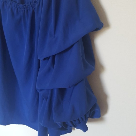 🚫SOLD🚫 Chelsea28 Off the Shoulder Ruffle Sleeve Blouse M - Picture 4 of 10